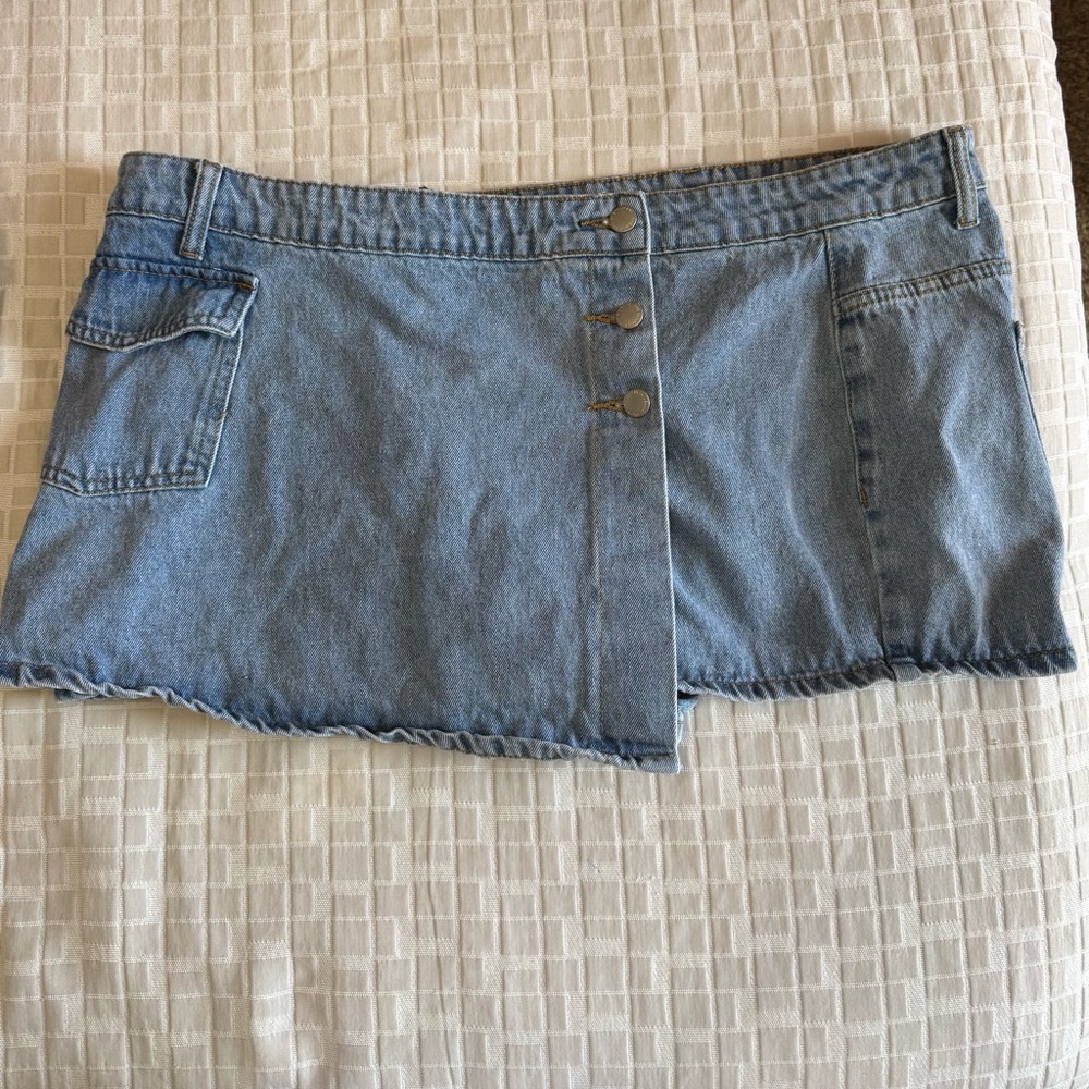 SHEIN Curve 2XL Blue Denim Jean skirt